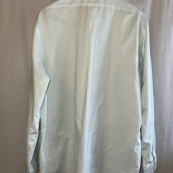 Brooks Brothers Men's Regent Light Mint Green Pinstripe Dress Shirt - Picture 2 of 3